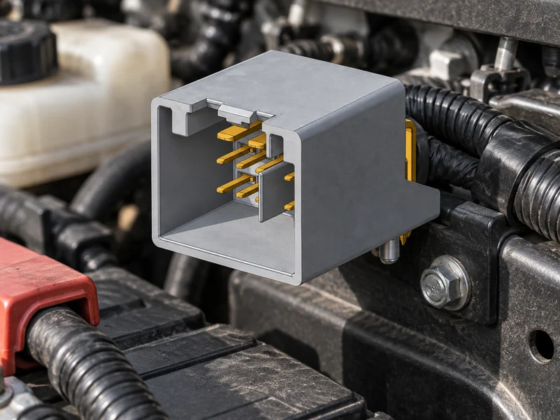 Car battery terminal connector clearance