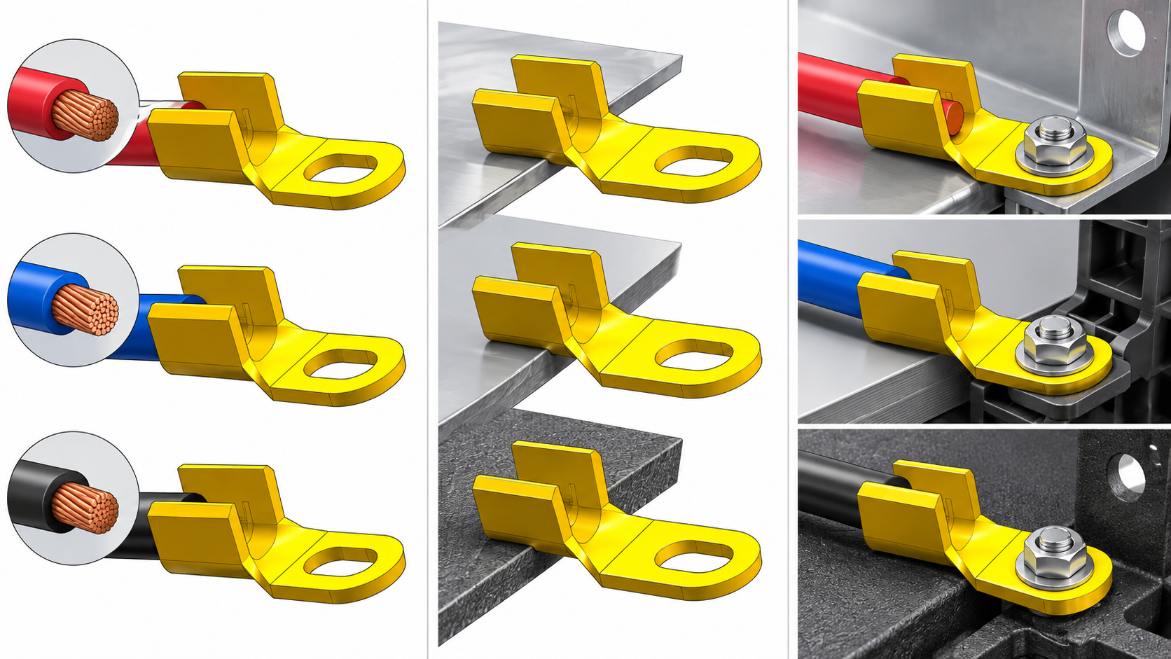 Plastic clip connector retaining a cable at an electrical enclosure entry — connector fit and selection illustration